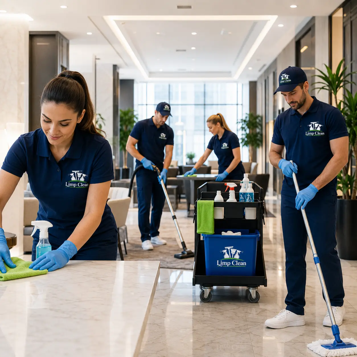 Profissional realizando limpeza técnica da Limp Clean